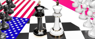 ABD ve Polonya arasında bir ticaret anlaşması ve ulusal bayraklarla oynanan bir satranç oyunuyla sembolize edilen egemenliği hedefleyen bu iki ülke arasında çatışma, çatışma, kriz ve tartışma