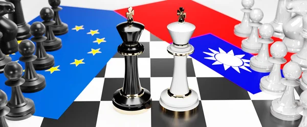 Europa Taiwán Conflicto Choque Crisis Debate Entre Esos Dos Países — Foto de Stock