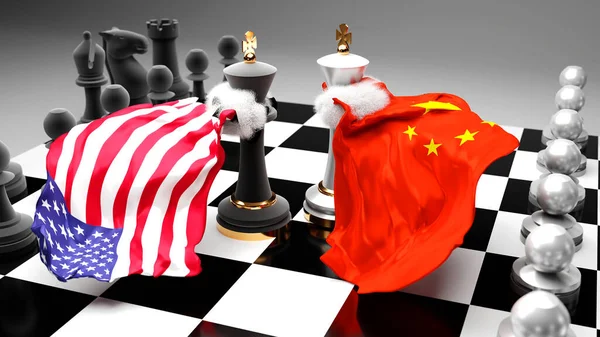 Usa China Crisis Clash Conflict Debate Those Two Countries Aims — Stock Photo, Image