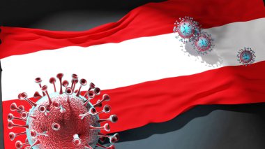 Leuven 'deki Covid - Coronavirus bu şehirdeki virüs salgınıyla mücadele sembolü olarak Leuven' in bir şehir bayrağına saldırıyor.