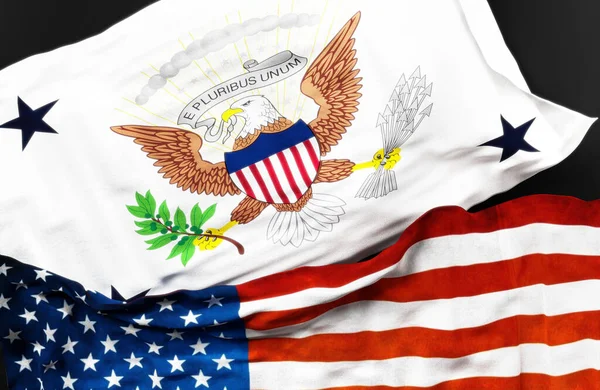 Bandiera Del Vice Presidente Degli Stati Uniti America Insieme Una — Foto Stock