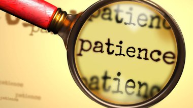 Sabır ve İngilizcedeki 