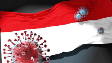 Salzburg 'daki Covid Viyana Vorarlberg - Coronavirus Salzburg Viyana bayrağına saldırıyor. Vorarlberg bu şehirdeki virüs salgınıyla mücadele ve mücadele sembolü.