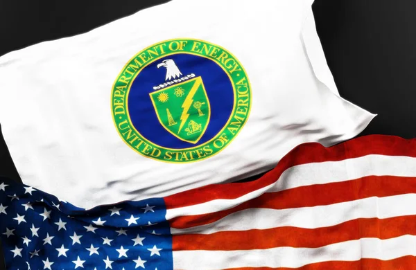 Bandiera Del Dipartimento Dell Energia Degli Stati Uniti America Insieme — Foto Stock