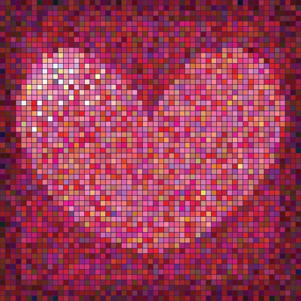 Día de San Valentín corazón colorido — Archivo Imágenes Vectoriales