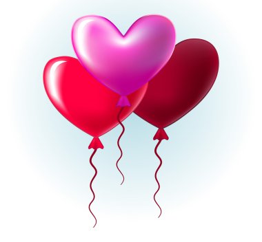 Baloons bir kalp şeklinde