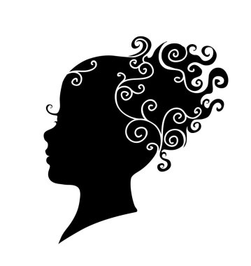 Siyah ve beyaz kadının baş