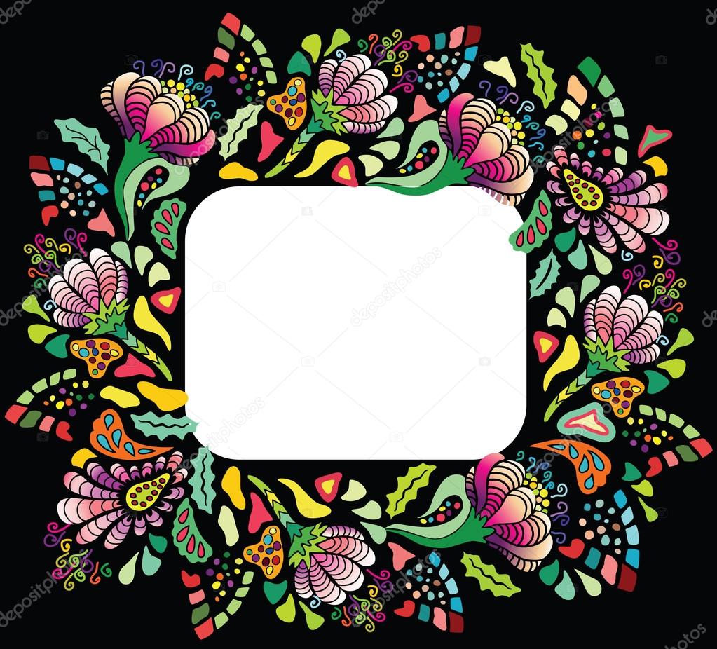 Colourful hollyday flower card