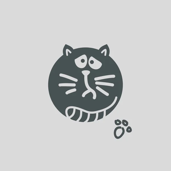 Скучный кот. вектор — стоковый вектор