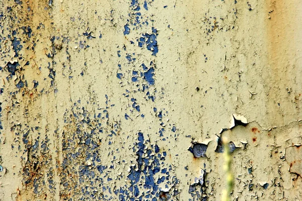 Fond Surface Rouillé Fond Métallique Corrodé Mur Métal Peint Bleu — Photo