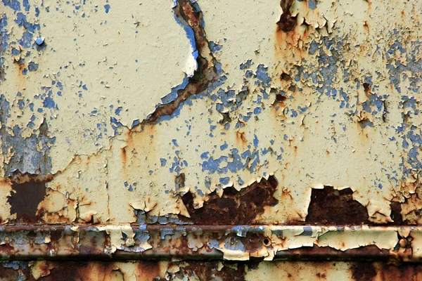 Rusty Surface Background Corroded Metal Background Rusted Blue Painted Metal — Stock Photo, Image