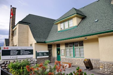 Jasper, Alberta, Kanada - 13 Temmuz 2019 Jasper Ulusal Parkı, Alberta, Kanada.