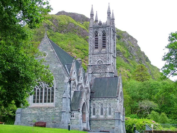 Gotische Kerk Kylemore Abbey Ierland — Stockfoto