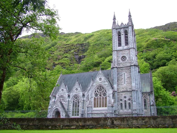 Igreja Gótica Abadia Kylemore Irlanda — Fotografia de Stock