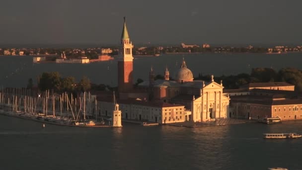 Antenne Von Venedig Bei Sonnenuntergang — Stockvideo