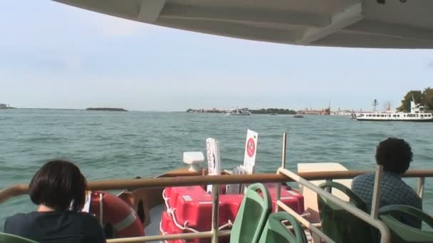 Benátky Itálie Září 2015 Veřejná Doprava Actv Grand Canal Benátkách — Stock video