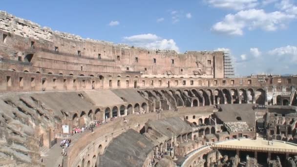 Rom Italien September 2015 Das Innere Des Kolosseums Rom — Stockvideo