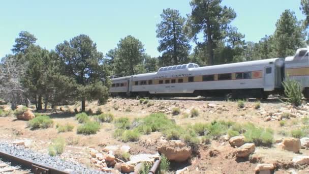 Büyük Kanyon Köyü Arizona Abd Haziran 2013 Grand Canyon Tren — Stok video