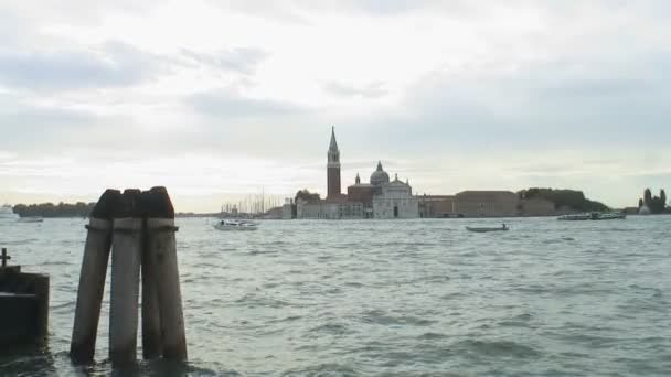 Venice Italy September 2015 Actv Public Transport Boat Grand Canal — Stock Video