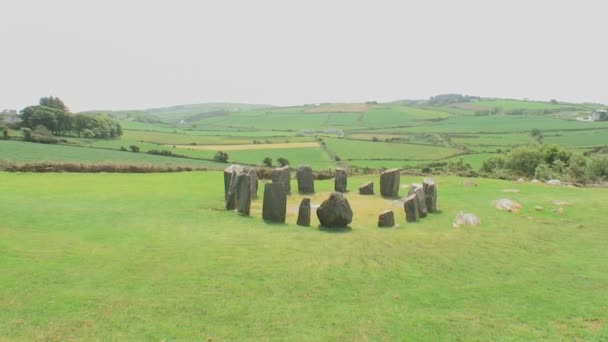 Drombeg Stone Circle Επίσης Γνωστό Druid Altar Βρίσκεται Ανατολικά Της — Αρχείο Βίντεο