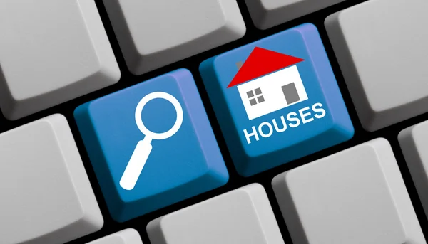 Search for Houses online — Stock Photo, Image