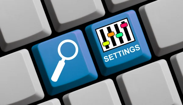 Settings Symbol online — Stock Photo, Image