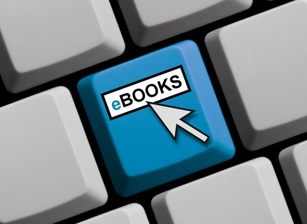 Toetsenbord met muis pijl ebooks — Stockfoto