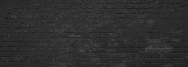 Wide brick wall black