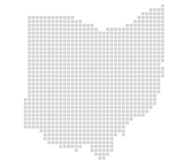 Pixelová mapa Ohio — Stock fotografie