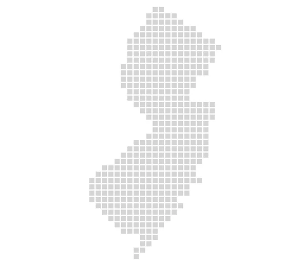 Pixelmap Nova Jersey — Fotografia de Stock