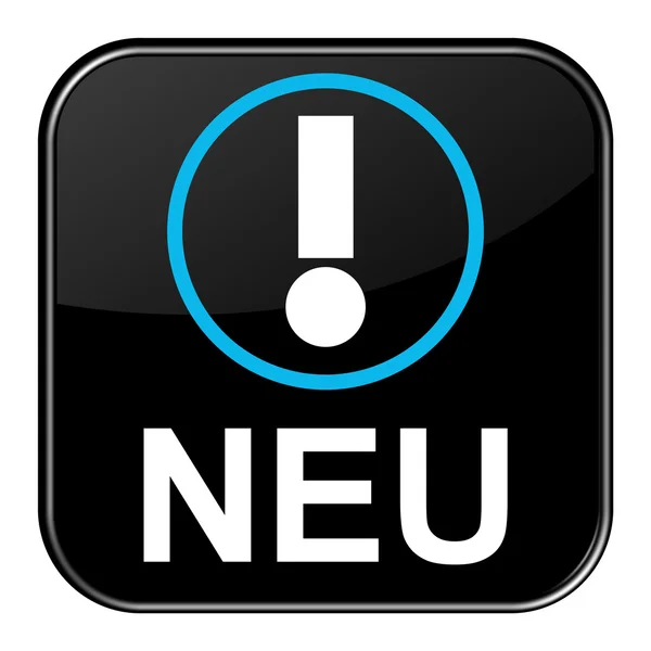 Black Button New german — Stock Photo, Image