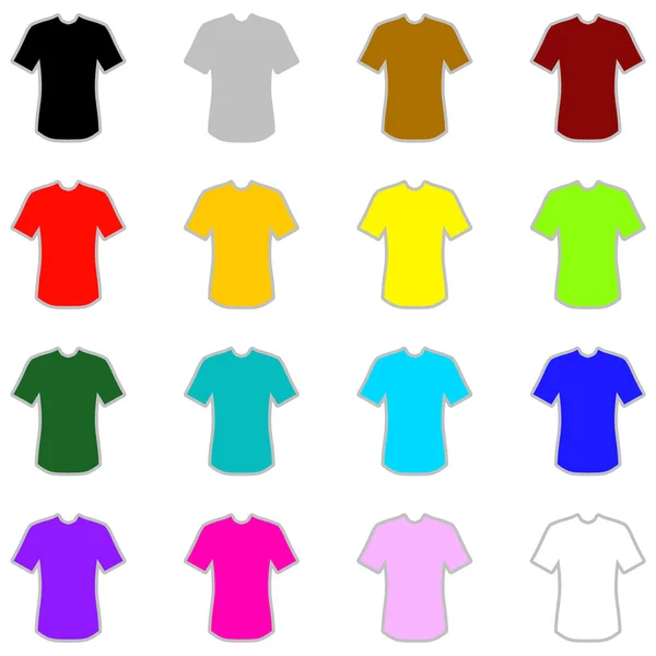 16 colorful Shirts — Stock Photo, Image