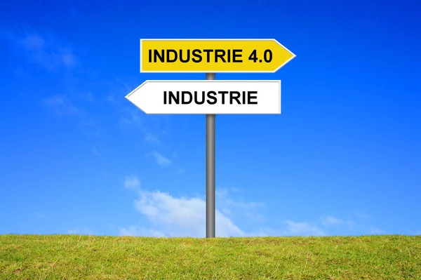 Bord met industrie en industrie 4.0 — Stockfoto