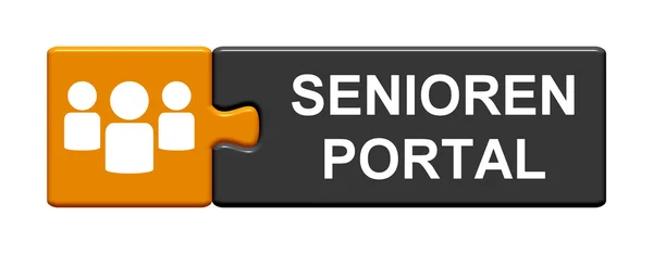 Pussel-knappen visar seniorer Portal tyska — Stockfoto