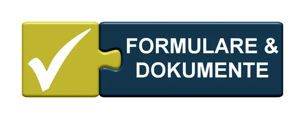 Puzzel knop shows formulieren en documenten Duits — Stockfoto