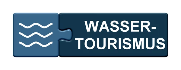 Puzzle Button shows Water Tourism german — Stock Photo, Image