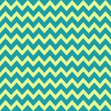 Retro Zig Zag desen Yeşil Sarı