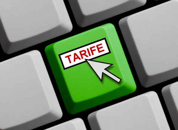 Tarieven online Duits — Stockfoto