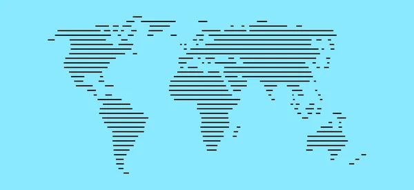 Светло-голубая карта мира с черными полосами — стоковое фото