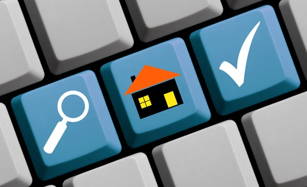 Search for houses online — Stock Photo, Image