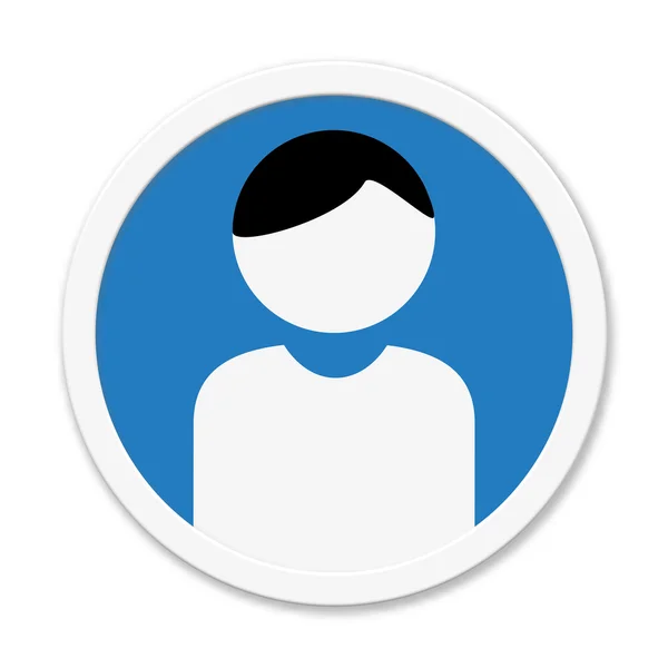 Round Button: Male User — Stock Photo, Image