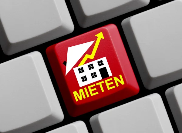 Computertastatur: mieten deutsch — Stockfoto