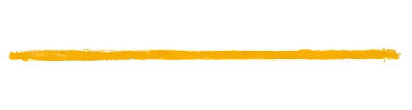 Longue Ligne Orange Peinte Main Avec Pinceau Crayon Bannière Ligne — Photo