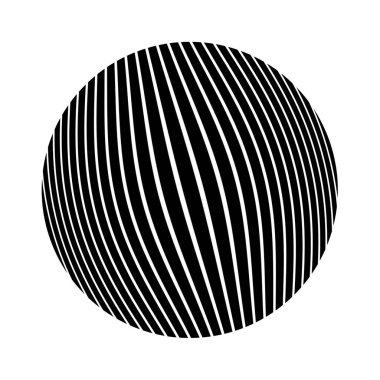 Siyah ve beyaz çizgili küre