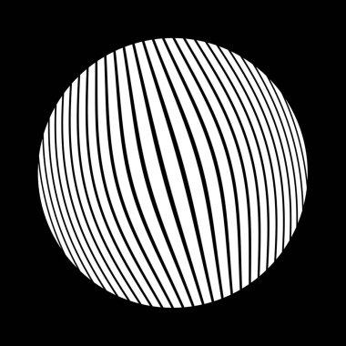 Beyaz ve siyah çizgili küre