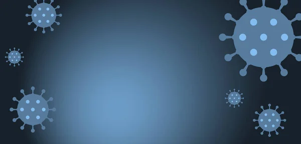 Голубой Коронавирус Копировальным Пространством — стоковое фото