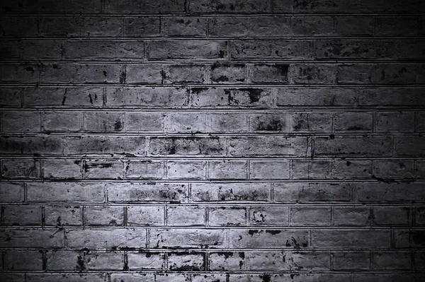 Textura Fundo Parede Tijolo Velho Com Pedras Escuras Cenário Perigoso — Fotografia de Stock