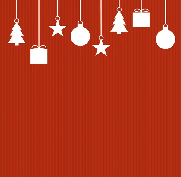 Eenvoudige Rood Gestreepte Kerst Achtergrond Sjabloon — Stockfoto