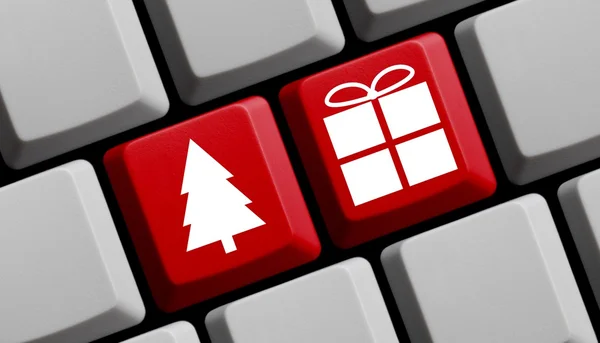 Comprar presentes de Natal on-line — Fotografia de Stock