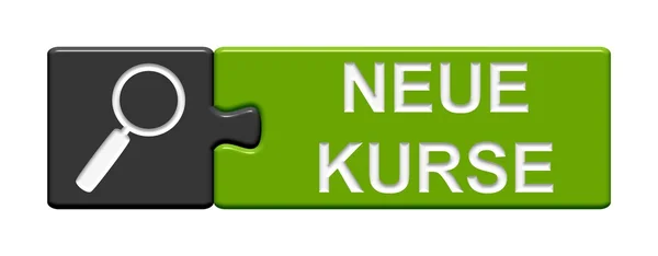 Puzzel knop: Nieuwe cursussen in de Duitse taal — Stockfoto